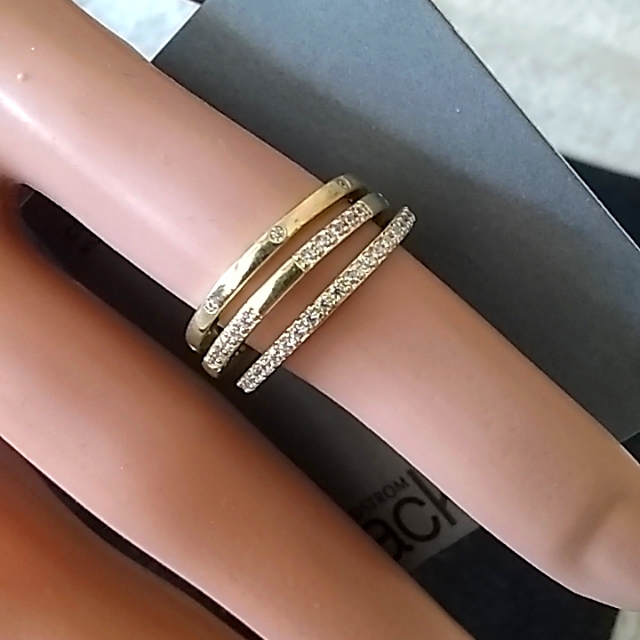 Gold & Crystal Ring Set